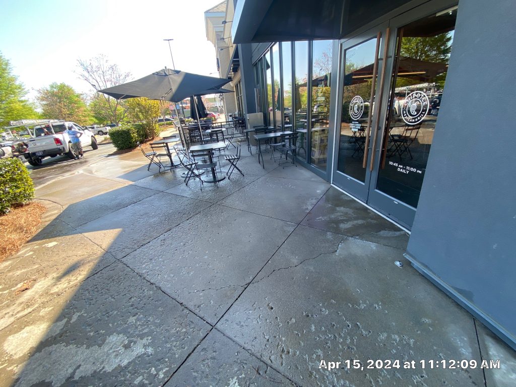 concrete patio cleaning